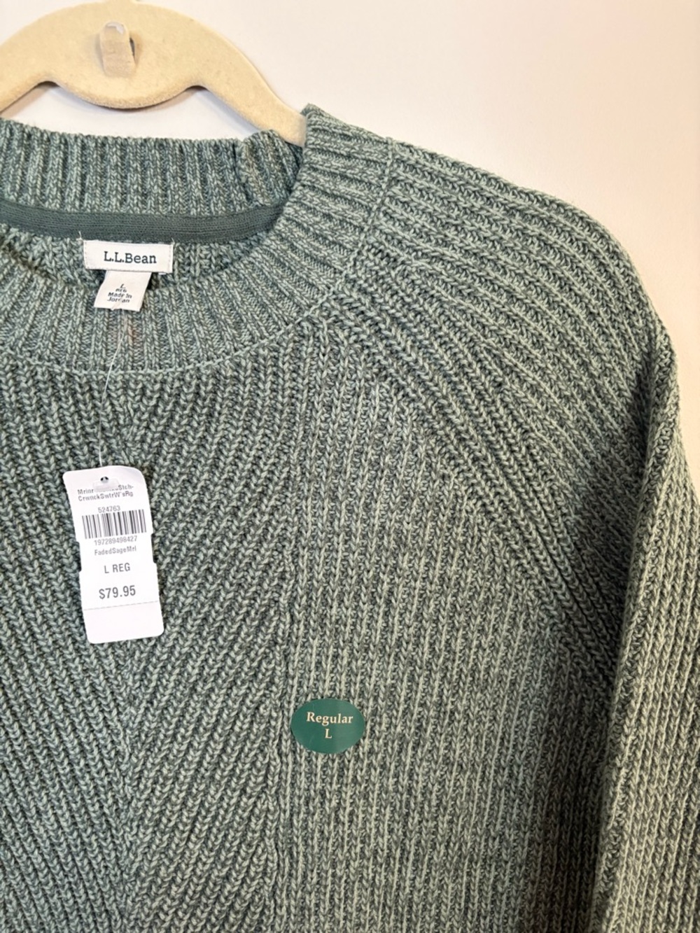 NWT L.L. Bean Mariner Shaker Sweater | Size Large - Picture 3 of 6